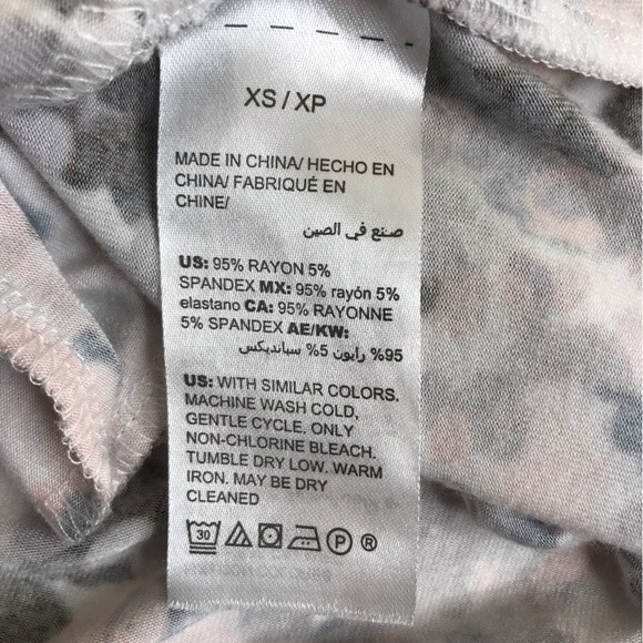 Soma Sleeveless Wrap Cumberbund Empire Waist Soft Rayon Peach Gray Dress XS - Picture 13 of 14